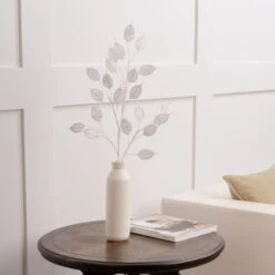 37" Snow White Money Plant Leaf Set Of 6 5 37" Snow White Money Plant Leaf Set Of 6 -Christmas Decoration Shop 0671409762 2