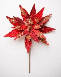 18" Poinsettia Set Of 2 -Christmas Decoration Shop 0671409773 1