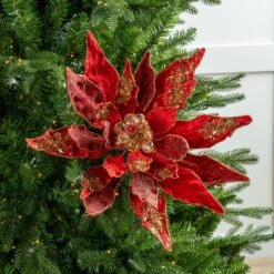 18" Poinsettia Set Of 2 -Christmas Decoration Shop 0671409773 2
