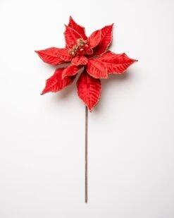 18" Poinsettia Set Of 6 24 18" Poinsettia Set Of 6 -Christmas Decoration Shop 0671409784 1