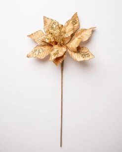 15" Poinsettia Velvet Pick Set Of 6 11 15" Poinsettia Velvet Pick Set Of 6 -Christmas Decoration Shop 0671409847 1