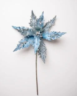 17" Glitter Poinsettia Set Of 6 -Christmas Decoration Shop 0671409858 1