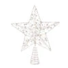 11" Silver Star Tree Topper 15 LED Battery Operated Lights