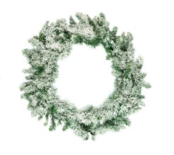 30" Flocked Wreath Unlit