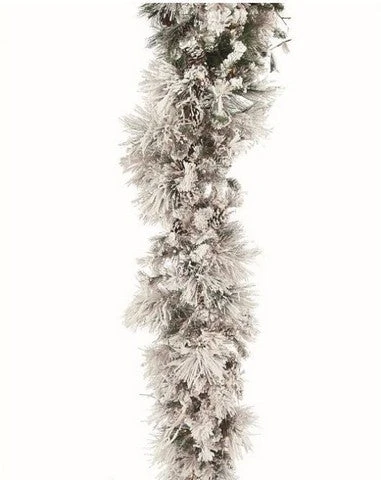 9 FT X 18" Bear Mountain Garland Pre-lit 150 Clear LED Lights 5 9 FT X 18" Bear Mountain Garland Pre-lit 150 Clear LED Lights - Image 5