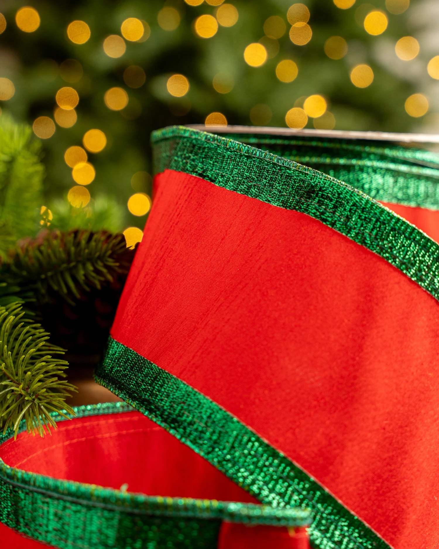 4" X10YD Red With Green Edge 2 4" X10YD Red With Green Edge - Image 2