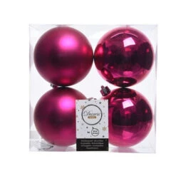 4" Shatterproof Shiny & Matte Ball Set Of 24 -Christmas Decoration Shop 0671490314