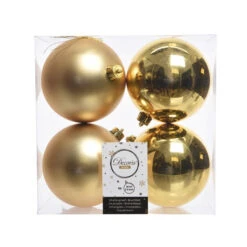 4" Shatterproof Shiny & Matte Ball Set Of 24 -Christmas Decoration Shop 0671490332