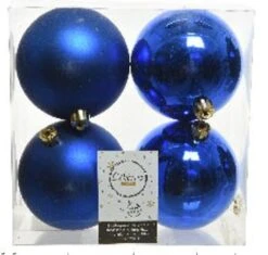 4" Shatterproof Shiny & Matte Ball Set Of 24 -Christmas Decoration Shop 0671490365