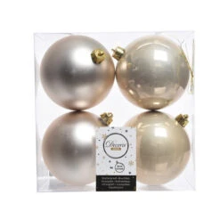 4" Shatterproof Shiny & Matte Ball Set Of 24 -Christmas Decoration Shop 0671490366
