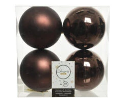 4" Shatterproof Shiny & Matte Ball Set Of 24 -Christmas Decoration Shop 0671490398