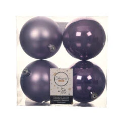 4" Shatterproof Shiny & Matte Ball Set Of 24 -Christmas Decoration Shop 0671490400