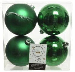 4" Shatterproof Shiny & Matte Ball Set Of 24 -Christmas Decoration Shop 0671490406
