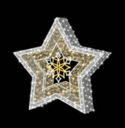 8 FT X 8 FT Warm White LED Star