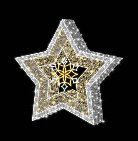 8 FT X 8 FT Warm White LED Star 1 8 FT X 8 FT Warm White LED Star