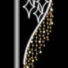 7 FT X 2 FT LED Diamond Shaped Pole Banner