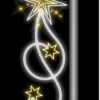 6 FT X 2 FT LED Cool & Warm White Stars Pole Banner