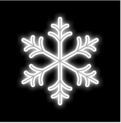 2 FT X 1.5 FT White LED Snowflake