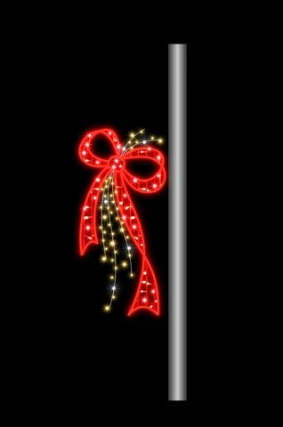 4 FT X 22" Warm White & Red LED Bow Pole Banner 1 4 FT X 22" Warm White & Red LED Bow Pole Banner