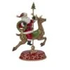 18" Santa On Deer Carousel
