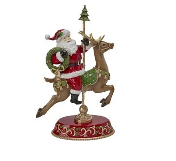 18" Santa On Deer Carousel 1 18" Santa On Deer Carousel