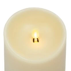 8.75" Ivory Flameless Candle Pillar -Christmas Decoration Shop 1207802355d