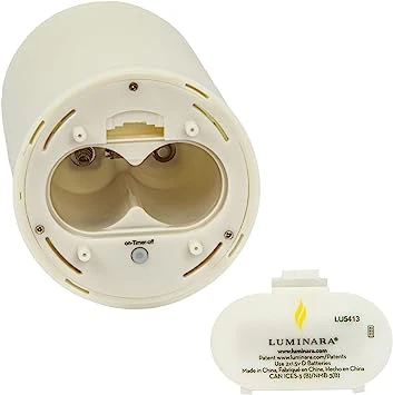 7" Ivory Led Flame Effect Wax Candle Pillar Battery Operated With Remote 4 7" Ivory Led Flame Effect Wax Candle Pillar Battery Operated With Remote - Image 4