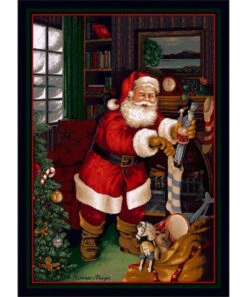47" X 67" Santa's Visit Rug