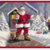 65" X 92" Holiday Welcome Santa Rug