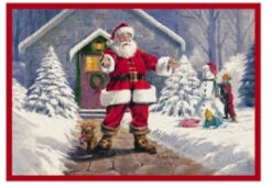 65" X 92" Holiday Welcome Santa Rug