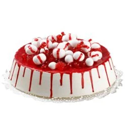 8" Red & White Christmas Cake