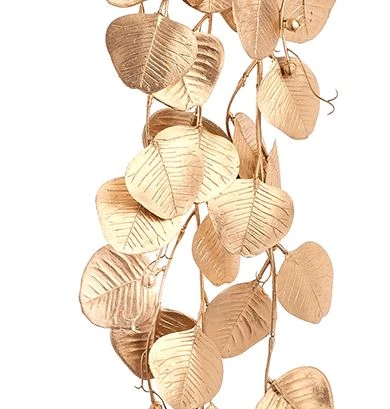 27" Gold Eucalyptus Hanging Bush Set Of 2 2 27" Gold Eucalyptus Hanging Bush Set Of 2 - Image 2