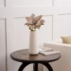 27" Taupe Velvet Sequin Poinsettia Stem Set Of 12 -Christmas Decoration Shop 4390201574 3