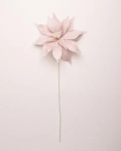 24" Blush Pink Glitter Poinsettia Set Of 12