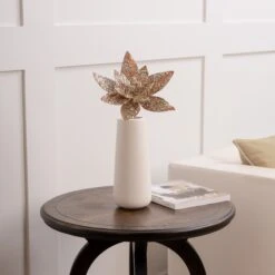 24" Gold Sequined Poinsettia Stem Set Of 12 7 24" Gold Sequined Poinsettia Stem Set Of 12 -Christmas Decoration Shop 4390203474 3