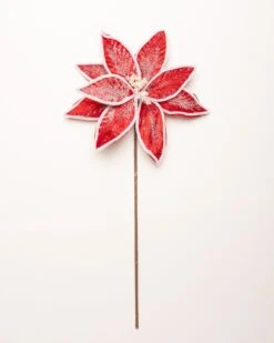 24" Cotton Candy Poinsettia Stem Set Of 12 -Christmas Decoration Shop 4390204904