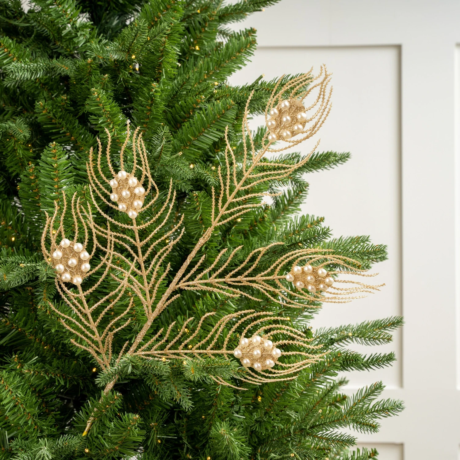 30" Champagne Coral Pearl Spray Set Of 6 2 30" Champagne Coral Pearl Spray Set Of 6 - Image 2