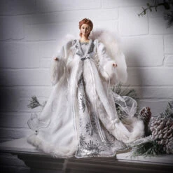 16" White Winter Snowflake Angel