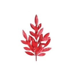 21" Glitter Bay Leaf Spray Set Of 12