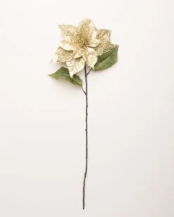 26" Champagne Poinsettia Set Of 6