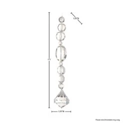 7" Clear Jewel Drop Set Of 12 -Christmas Decoration Shop 4390266501 3