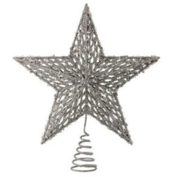 13" Silver Tree Topper Star