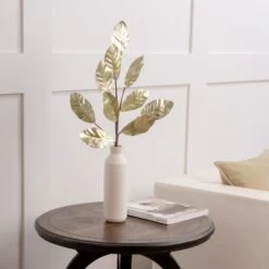 30" Aqua Metallic Magnolia Leaf Spray Set Of 12 -Christmas Decoration Shop 4390266894 2