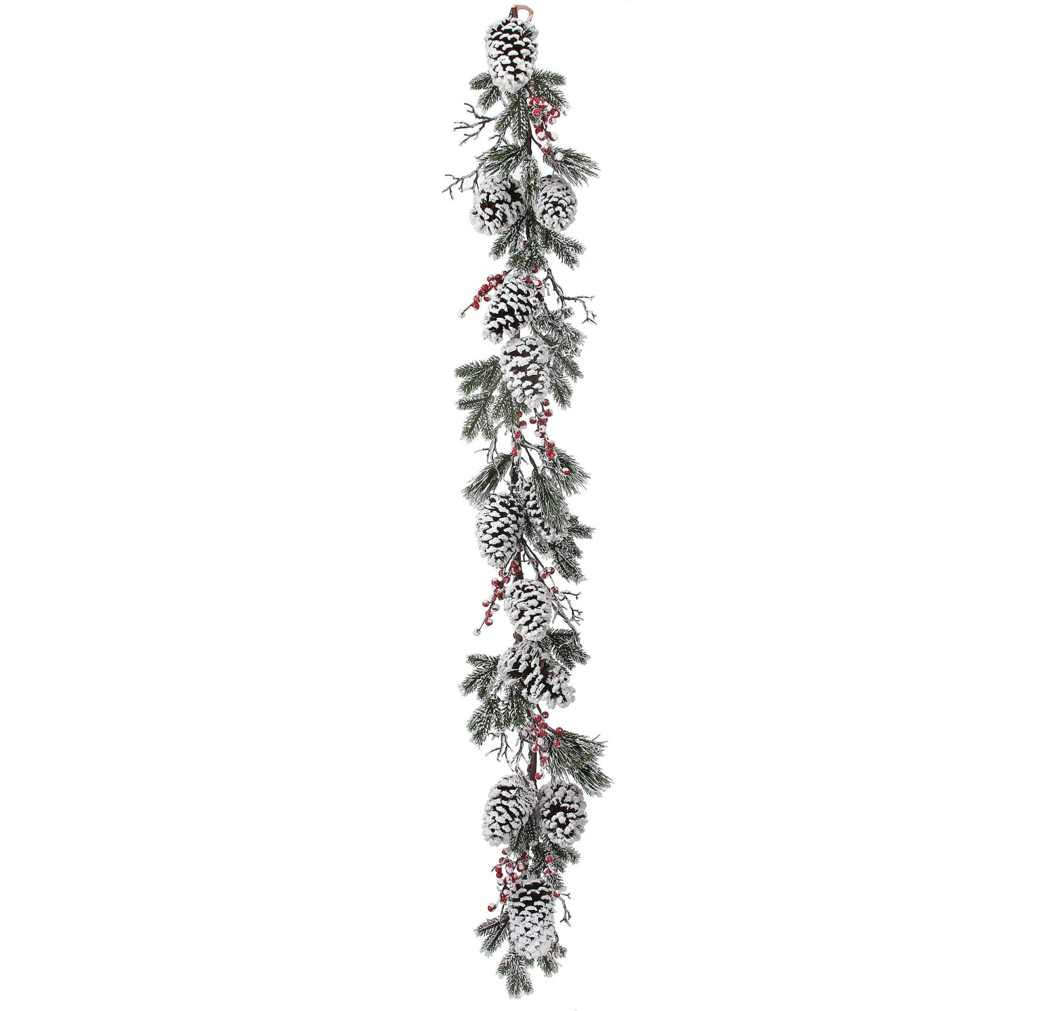 6 FT Snow Berry Pine Cone Garland 1 6 FT Snow Berry Pine Cone Garland