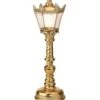 16" Gold Battery Operated LED Gilded Ornate Lamp Post