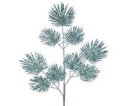 31" Aqua Mini Fan Palm Spray Set Of 6