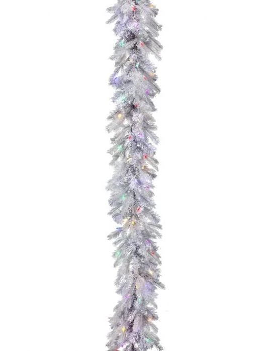 6 FT X 12" Palisades Garland Pre-lit 50 Clear White LED 1 6 FT X 12" Palisades Garland Pre-lit 50 Clear White LED