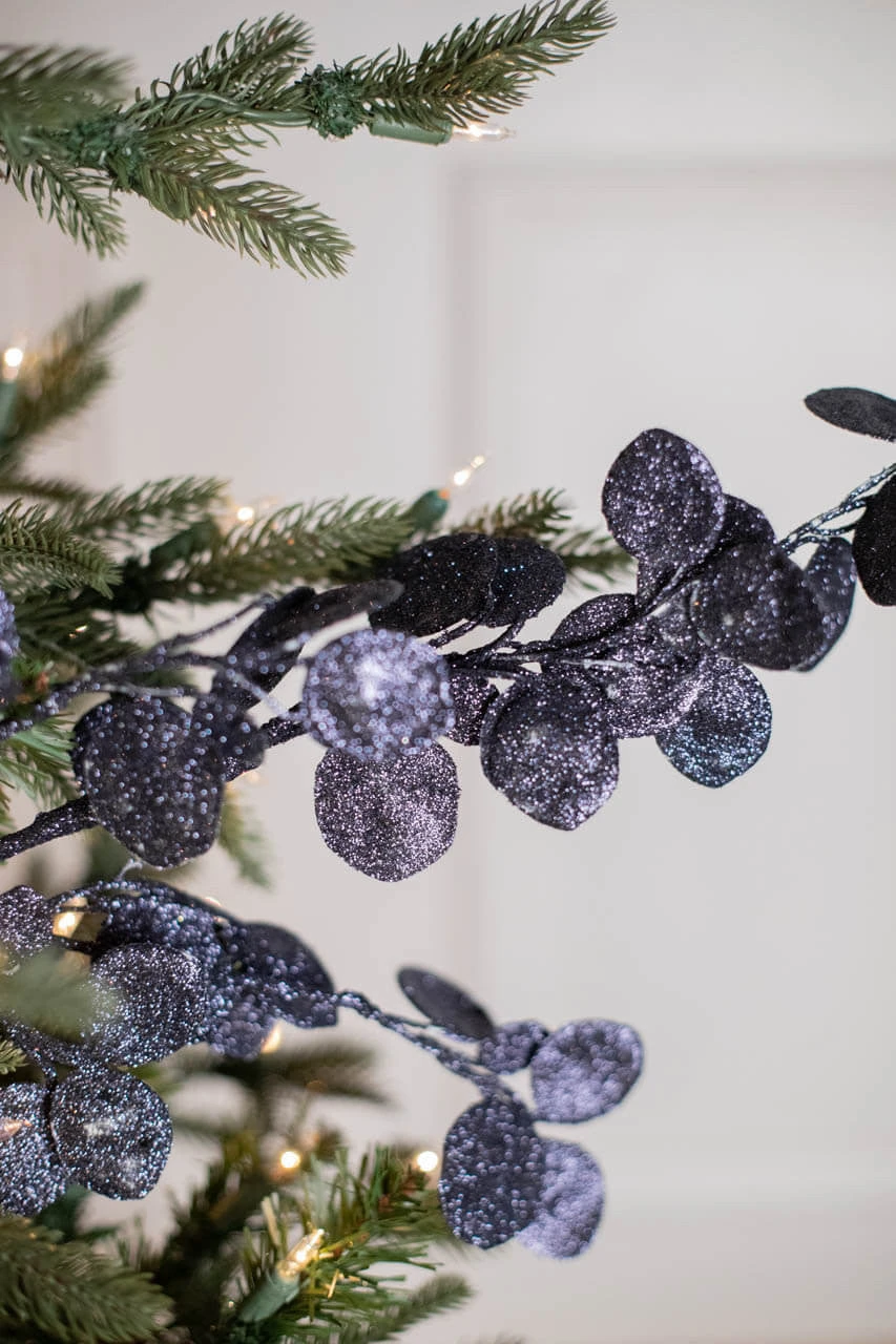 30" Glitter Leaf Spray Set Of 12 2 30" Glitter Leaf Spray Set Of 12 - Image 2