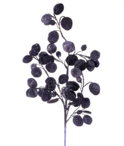 30" Glitter Leaf Spray Set Of 12