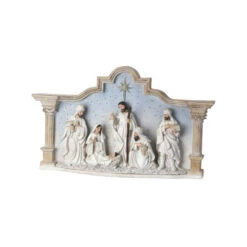 15" Nativity Nestled Between Columns